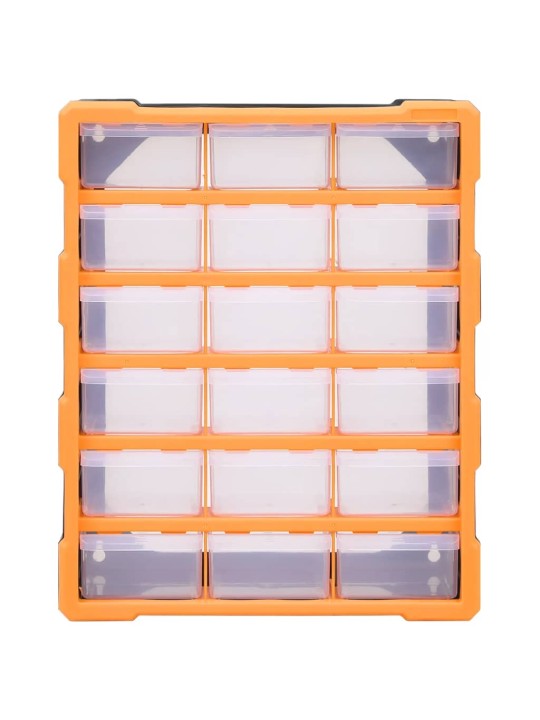 Organizér s 18 středně velkými zásuvkami 38 x 16 x 47 cm