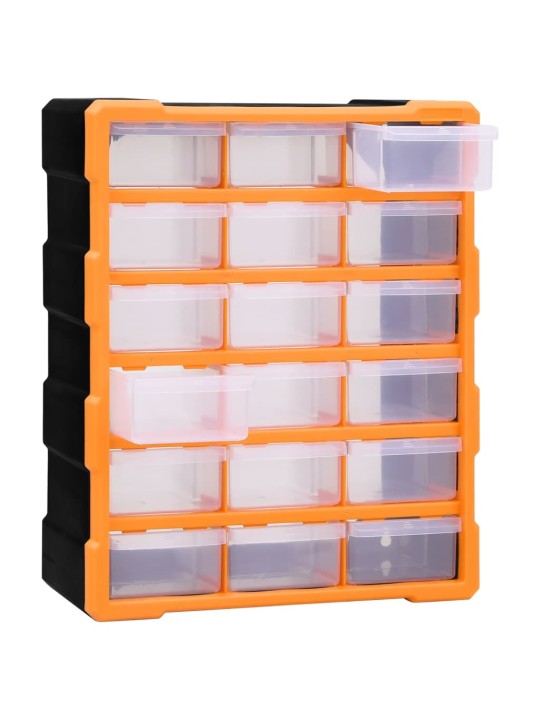 Organizér s 18 středně velkými zásuvkami 38 x 16 x 47 cm