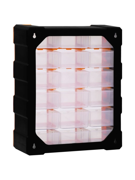 Organizér s 18 středně velkými zásuvkami 38 x 16 x 47 cm