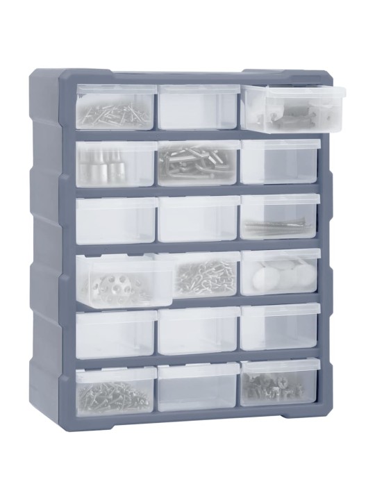 Organizér s 18 středně velkými zásuvkami 38 x 16 x 47 cm