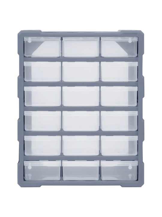 Organizér s 18 středně velkými zásuvkami 38 x 16 x 47 cm