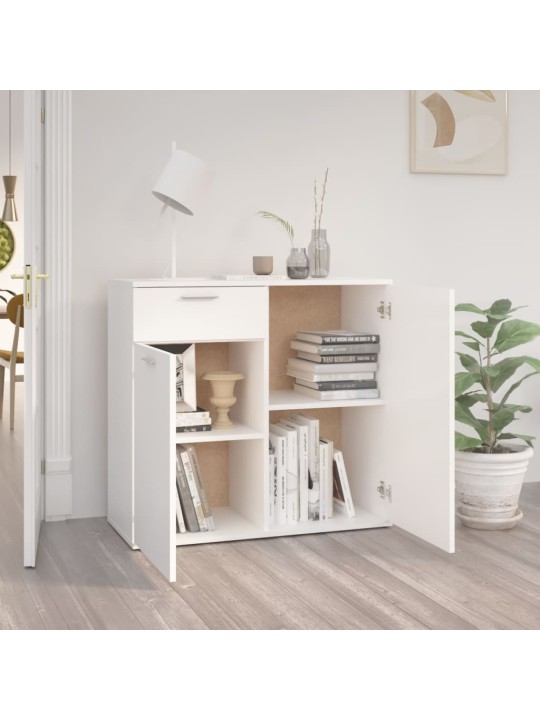 Příborník bílý 80 x 36 x 75 cm kompozitní dřevo