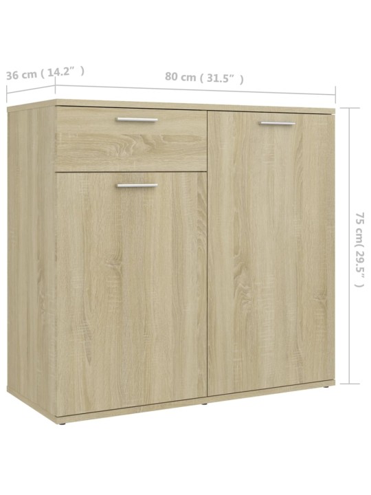 Příborník dub sonoma 80 x 36 x 75 cm kompozitní dřevo