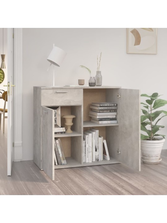 Příborník betonově šedý 80 x 36 x 75 cm kompozitní dřevo