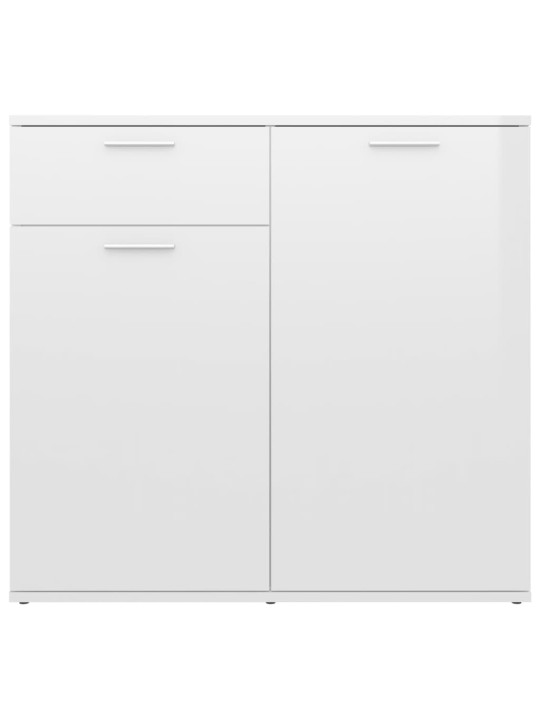 Příborník bílý s vysokým leskem 80x36x75 cm kompozitní dřevo