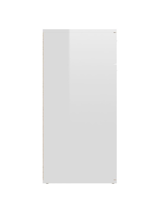 Příborník bílý s vysokým leskem 80x36x75 cm kompozitní dřevo