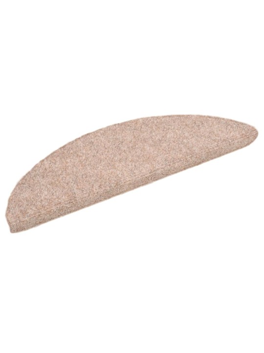 Samolepící nášlapy na schody 5 ks hnědé 56x17x3 cm vpichované