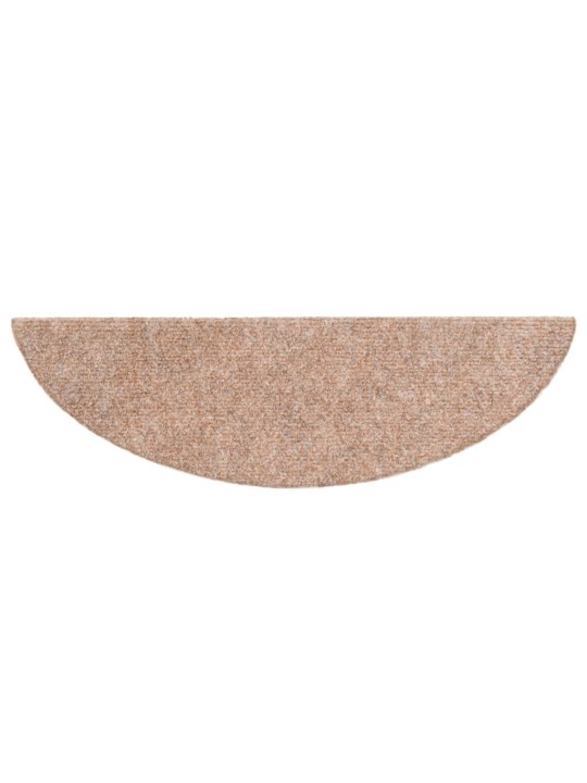 Samolepící nášlapy na schody 5 ks hnědé 56x17x3 cm vpichované