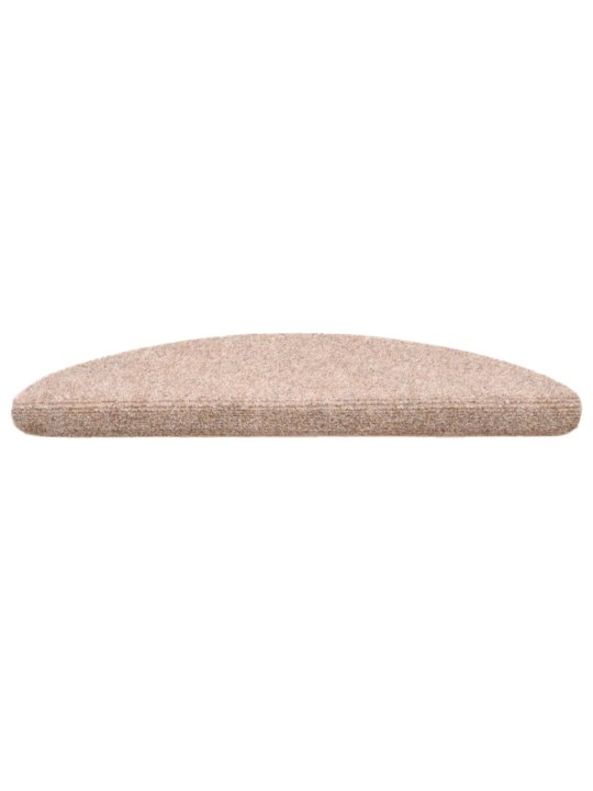 Samolepící nášlapy na schody 5 ks hnědé 56x17x3 cm vpichované