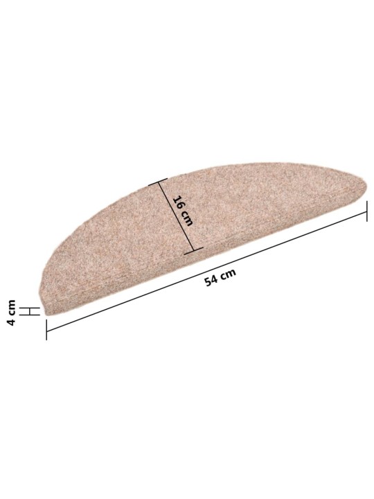 Samolepící nášlapy na schody 5 ks hnědé 56x17x3 cm vpichované