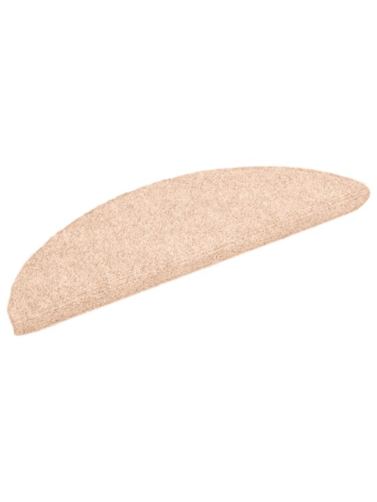 Samolepící nášlapy na schody 10 ks krémové 56x17x3cm vpichované