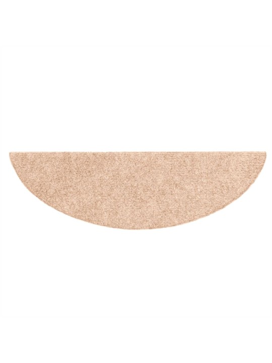 Samolepící nášlapy na schody 10 ks krémové 56x17x3cm vpichované