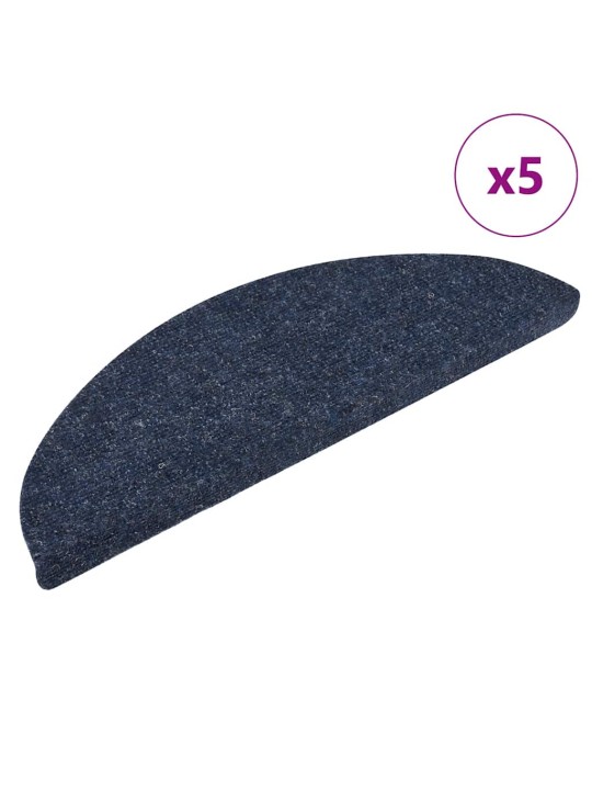 Samolepící nášlapy na schody 5 ks modré 56x17x3 cm vpichované