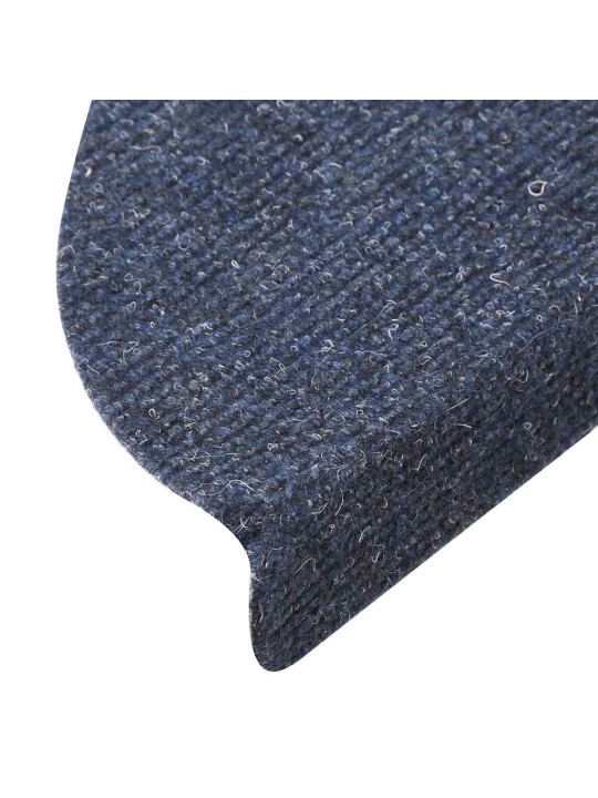 Samolepící nášlapy na schody 10 ks modré 56x17x3 cm vpichované