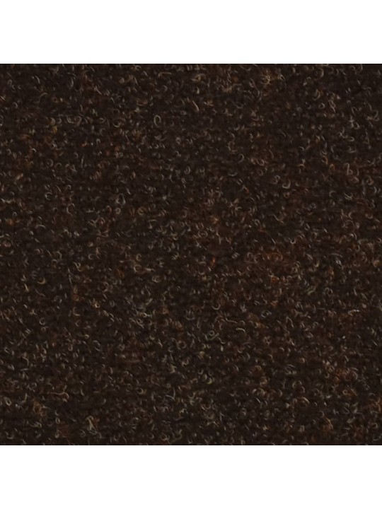Samolepící nášlapy na schody 5 ks hnědé 56x17x3 cm vpichované