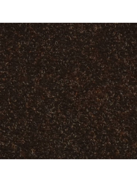 Samolepící nášlapy na schody 10 ks hnědé 56x17x3 cm vpichované