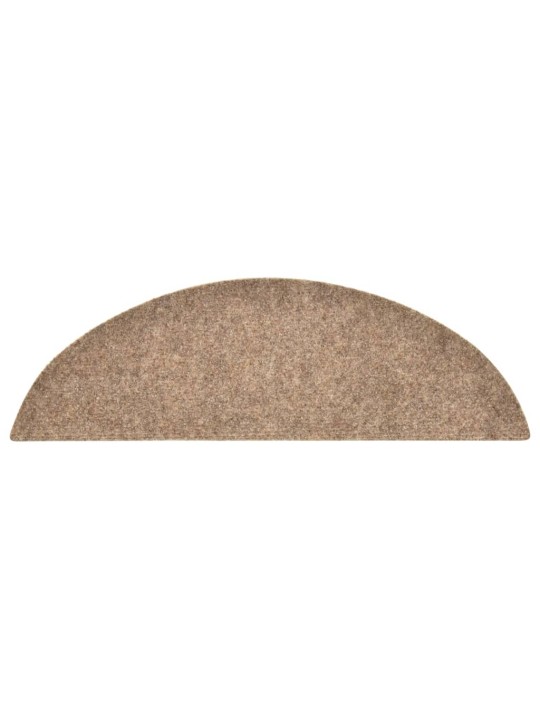 Samolepící nášlapy na schody 5 ks krémové 56x17x3 cm vpichované