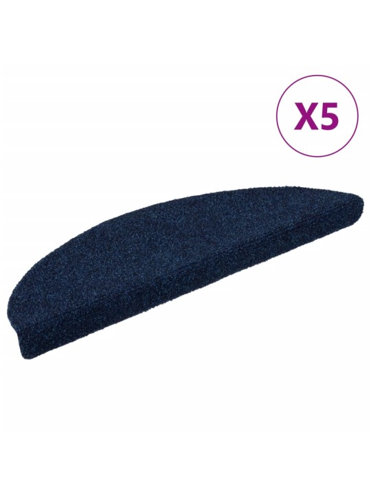 Samolepicí nášlapy na schody 5 ks navy 56x17x3 cm vpichované