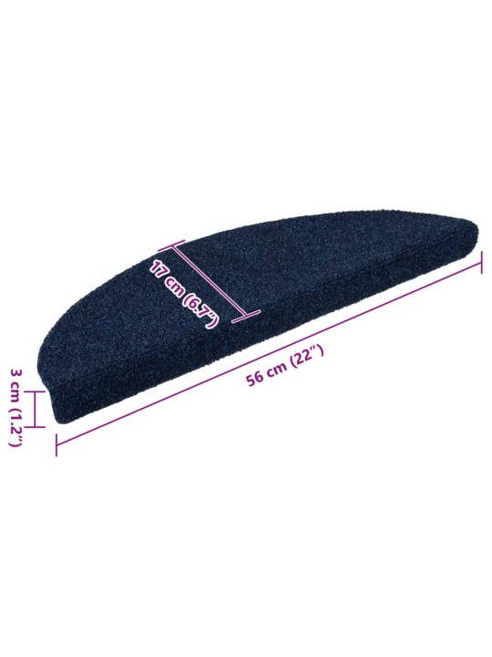 Samolepicí nášlapy na schody 5 ks navy 56x17x3 cm vpichované