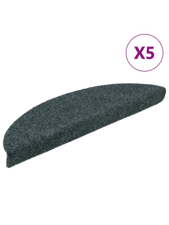 Samolepicí nášlapy na schody 5 ks zelené 56x17x3 cm vpichované