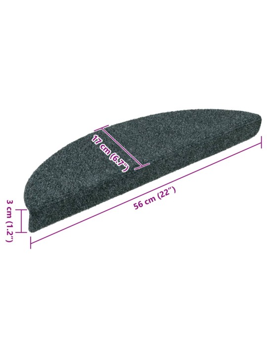 Samolepicí nášlapy na schody 5 ks zelené 56x17x3 cm vpichované