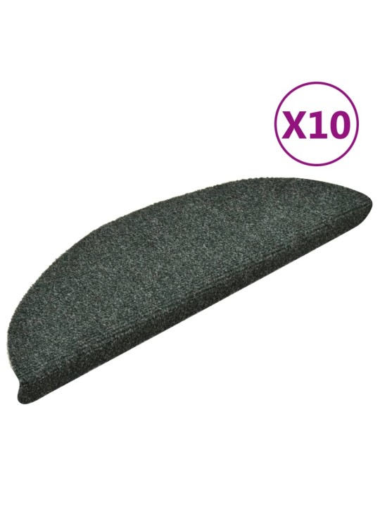 Samolepící nášlapy na schody 10 ks zelené 56x17x3 cm vpichované