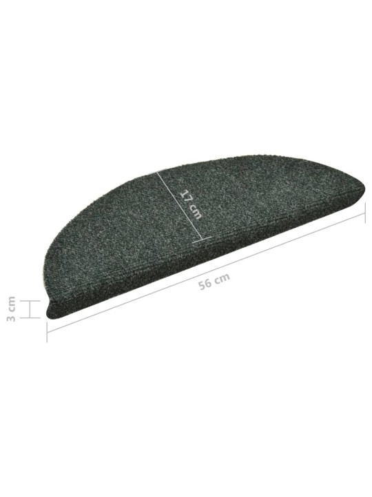 Samolepící nášlapy na schody 10 ks zelené 56x17x3 cm vpichované