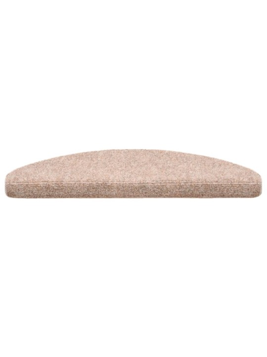 Samolepící nášlapy na schody 10 ks krémové 65x21x4cm vpichované