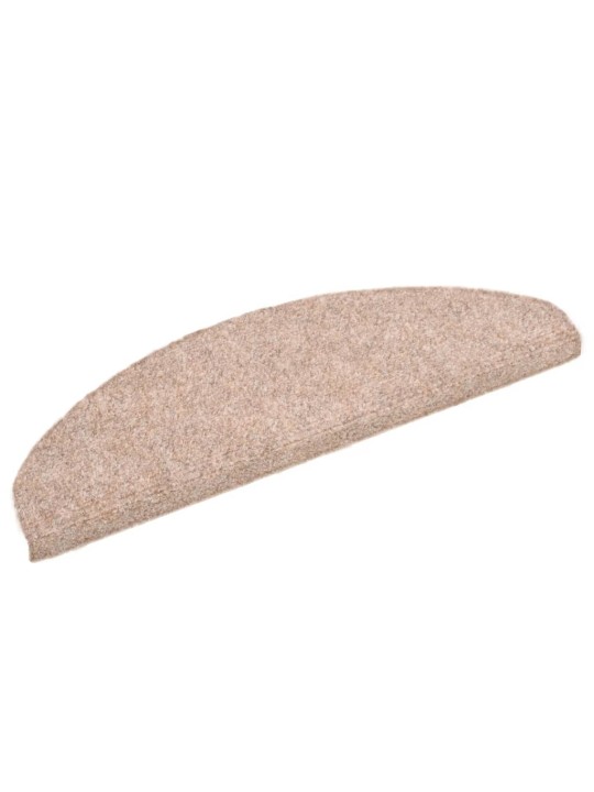 Samolepící nášlapy na schody 10 ks krémové 65x21x4cm vpichované
