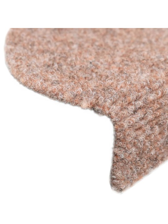 Samolepící nášlapy na schody 10 ks krémové 65x21x4cm vpichované