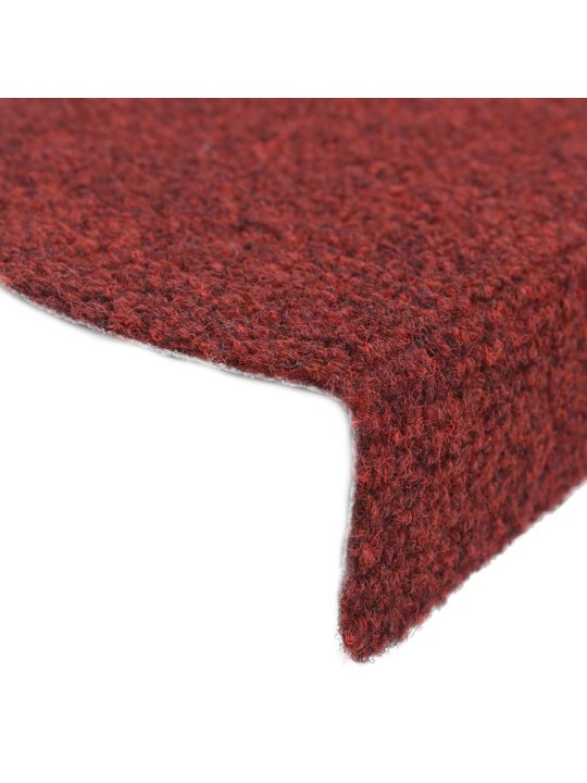 Samolepící nášlapy na schody 5 ks červené 65x21x4 cm vpichované