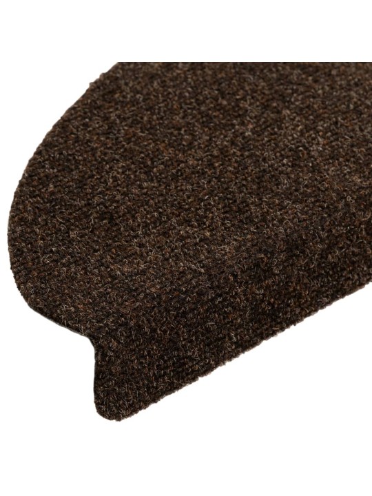 Samolepící nášlapy na schody 10 ks hnědé 65x21x4 cm vpichované