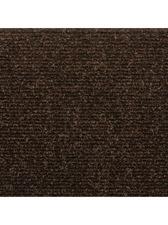 Samolepící nášlapy na schody 10 ks hnědé 65x21x4 cm vpichované