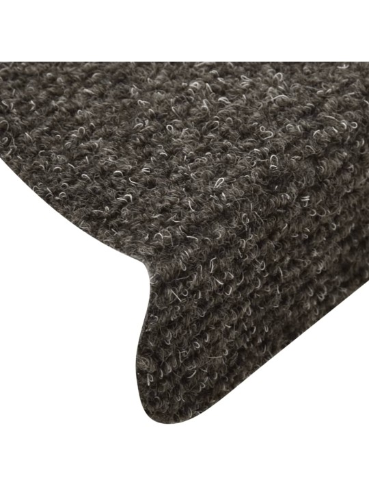 Samolepicí nášlapy na schody 5 ks antracit 65x21x4cm vpichované