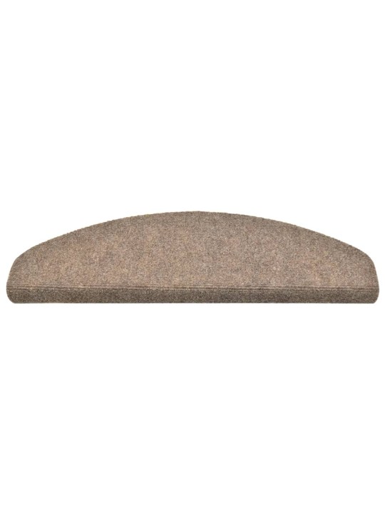 Samolepící nášlapy na schody 5 ks krémové 65x21x4 cm vpichované