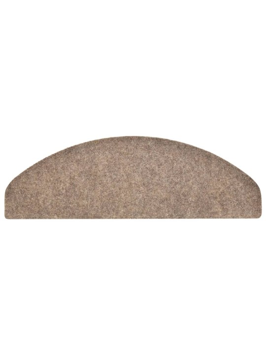 Samolepící nášlapy na schody 5 ks krémové 65x21x4 cm vpichované