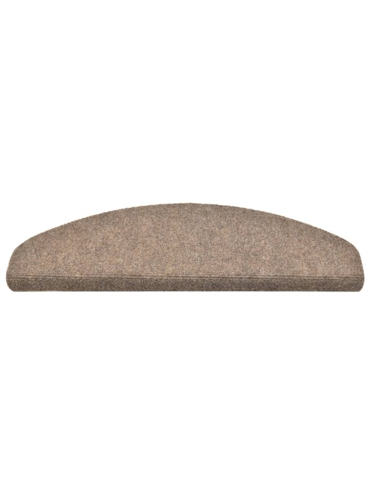 Samolepící nášlapy na schody 10 ks krémové 65x21x4cm vpichované