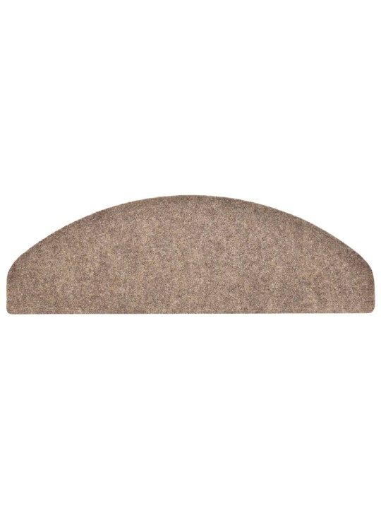 Samolepící nášlapy na schody 10 ks krémové 65x21x4cm vpichované