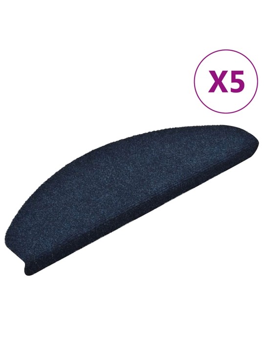 Samolepící nášlapy na schody 5 ks námořnická modrá 65x21x4 cm