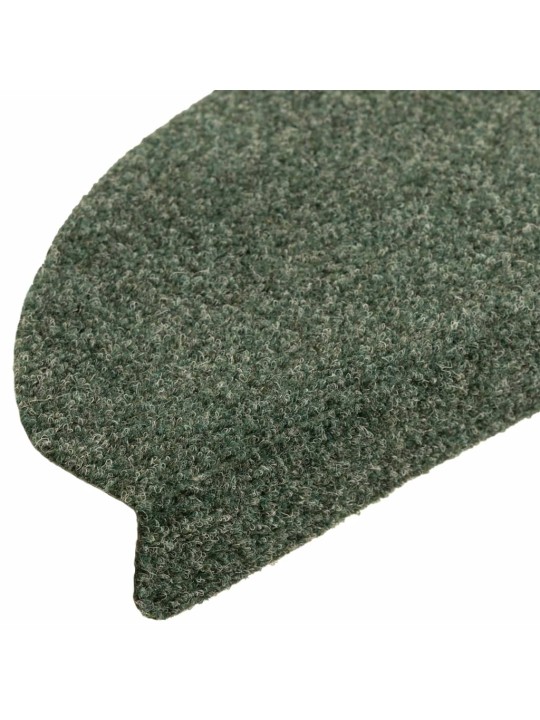 Samolepící nášlapy na schody 10 ks zelené 65x21x4 cm vpichované
