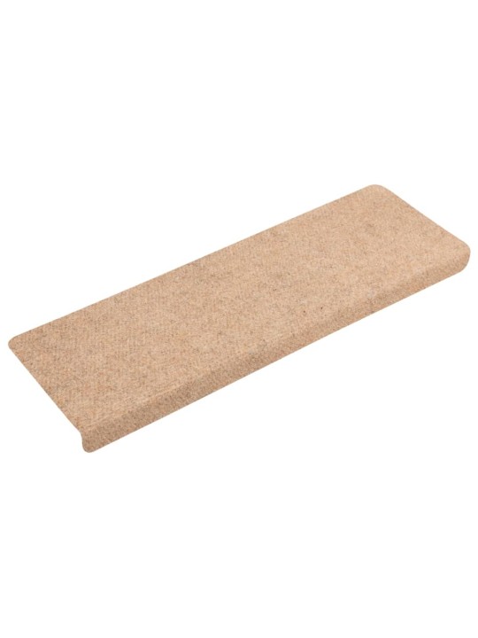 Nášlapy na schody 5 ks hnědé 65x21x4 cm vpichované