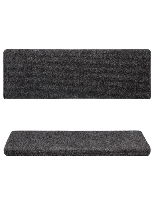 Nášlapy na schody 10 ks šedé 65x21x4 cm vpichované