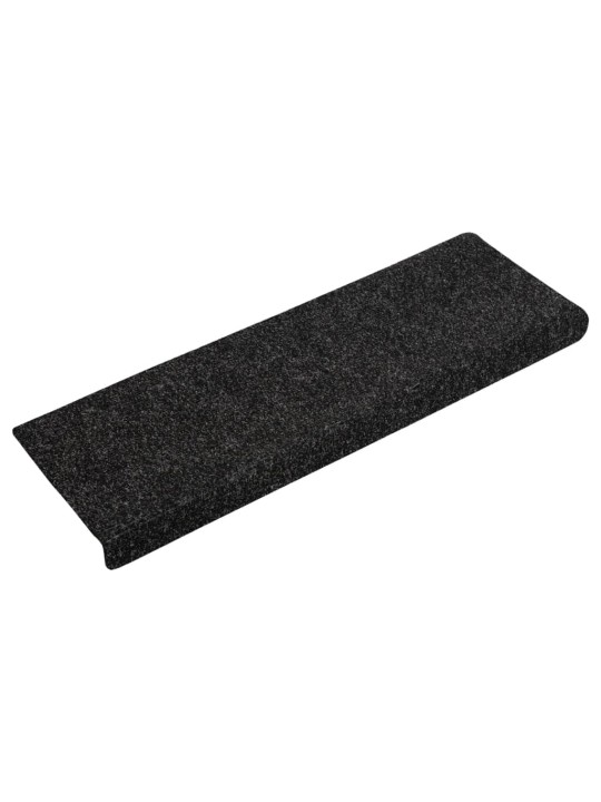Nášlapy na schody 5 ks černé 65x21x4 cm vpichované