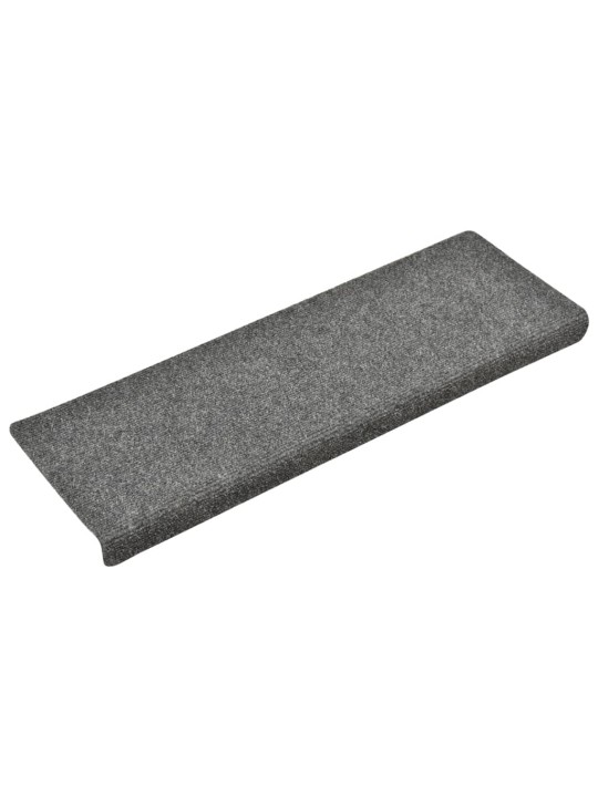 Nášlapy na schody 10 ks světle šedé 65x21x4 cm vpichované