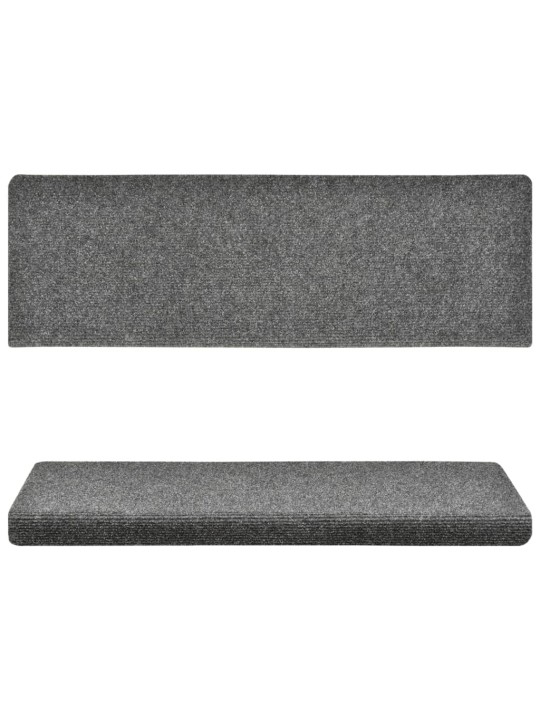 Nášlapy na schody 10 ks světle šedé 65x21x4 cm vpichované