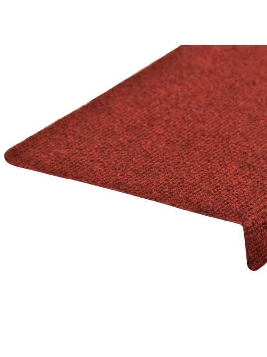 Nášlapy na schody 5 ks bordó 65x21x4 cm vpichované
