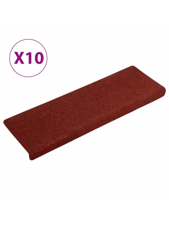 Nášlapy na schody 10 ks vínové 65x21x4 cm vpichované
