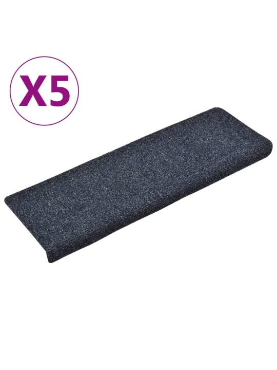 Nášlapy na schody 5 ks vpichované 65x21x4 cm antracitové
