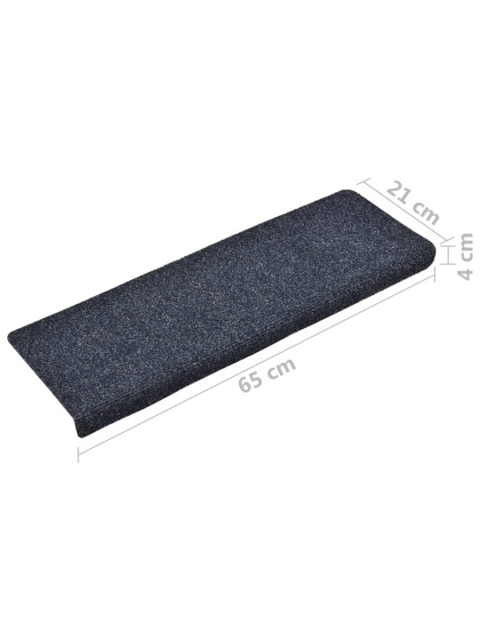 Nášlapy na schody 5 ks vpichované 65x21x4 cm antracitové