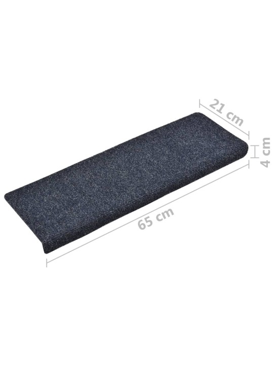 Nášlapy na schody 10 ks antracitové 65x21x4 cm vpichované